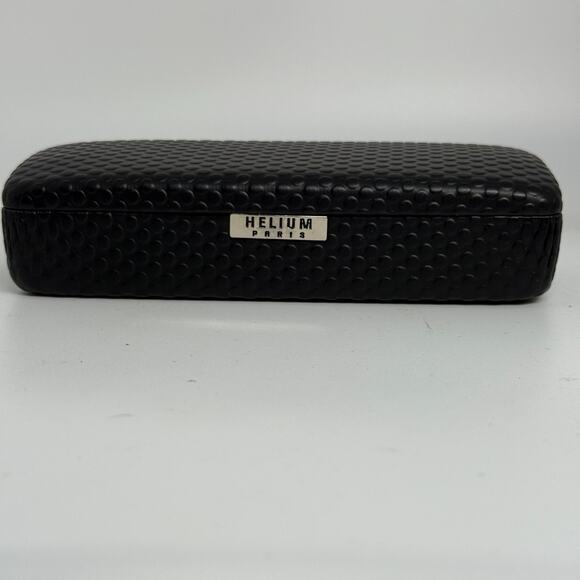 Helium Paris Eyeglass Sunglass Case Clamshell Authentic Cleaning Cloth New - Picture 1 of 2
